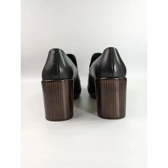 Vince Narissa Women's Black Leather Heeled Loafers Clogs Size 10 (MSRP $375) - Picture 7 of 11
